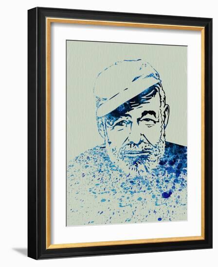 Hemingway Watercolor 1-Anna Malkin-Framed Art Print