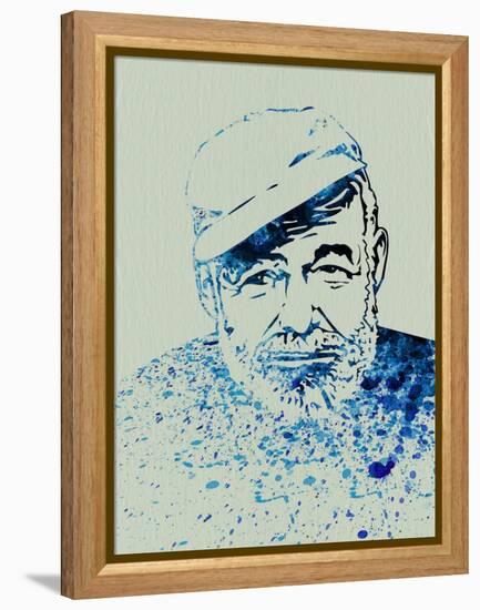 Hemingway Watercolor 1-Anna Malkin-Framed Stretched Canvas