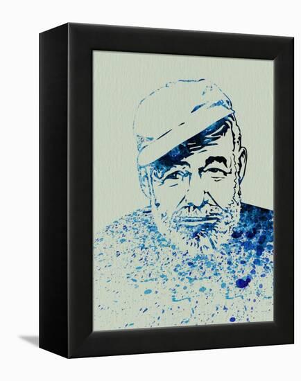 Hemingway Watercolor 1-Anna Malkin-Framed Stretched Canvas