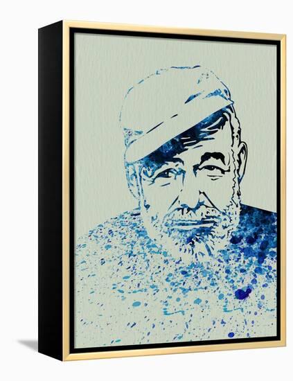 Hemingway Watercolor 1-Anna Malkin-Framed Stretched Canvas