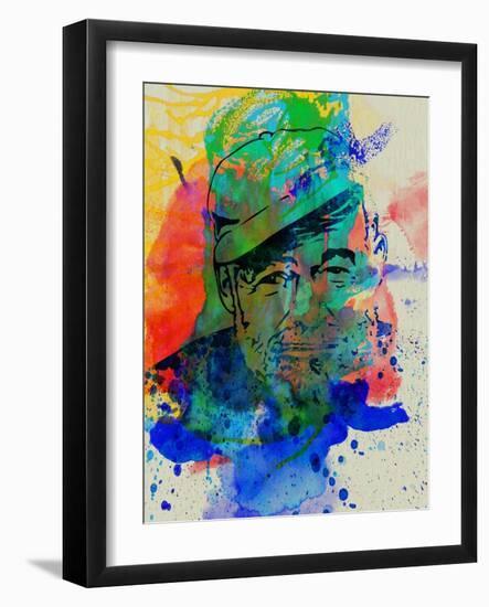 Hemingway Watercolor 2-Anna Malkin-Framed Art Print