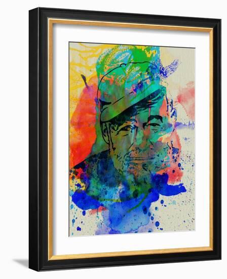 Hemingway Watercolor 2-Anna Malkin-Framed Art Print