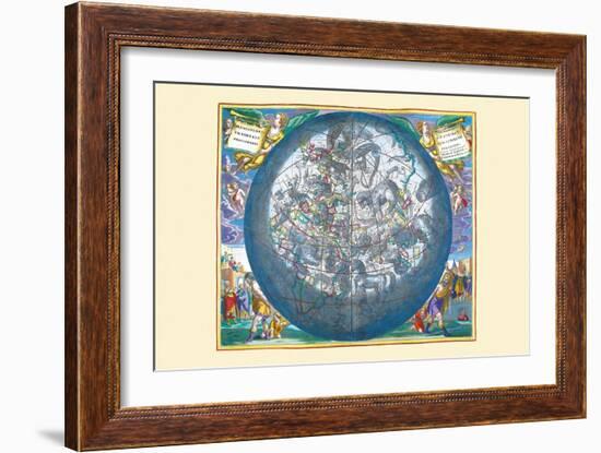 Hemisphaerii Borealis Coeli-Andreas Cellarius-Framed Art Print