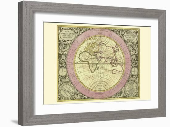 Hemisphaerium Orbis Antiqui-Andreas Cellarius-Framed Art Print