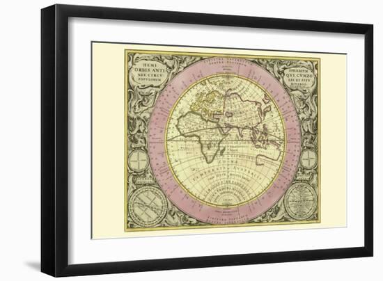 Hemisphaerium Orbis Antiqui-Andreas Cellarius-Framed Art Print