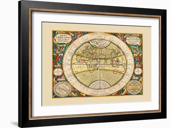 Hemisphaerium Orbis Antiqui-Andreas Cellarius-Framed Art Print