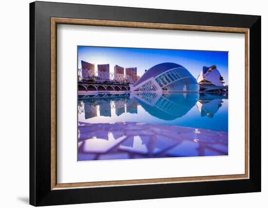Hemispheric Buildings, City of Arts and Sciences, Valencia, Spain, Europe-Laura Grier-Framed Photographic Print