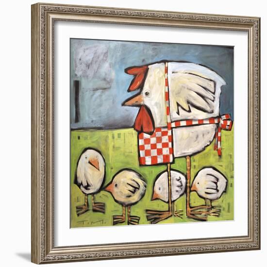 Hen and Chicks after Storm-Tim Nyberg-Framed Giclee Print