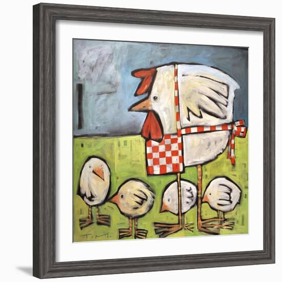 Hen and Chicks after Storm-Tim Nyberg-Framed Giclee Print