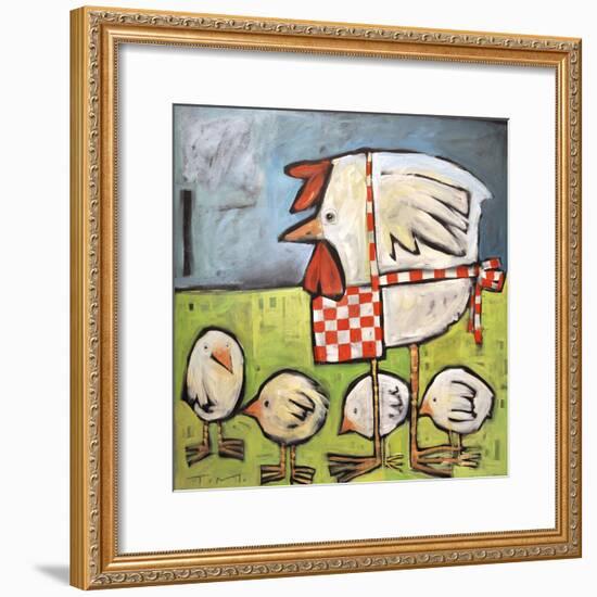 Hen and Chicks after Storm-Tim Nyberg-Framed Giclee Print