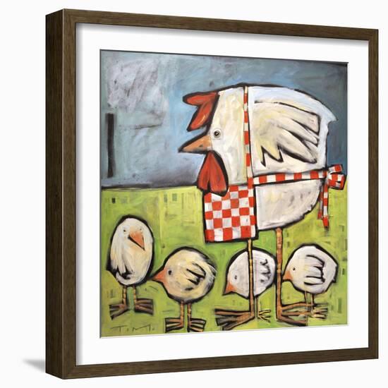 Hen and Chicks after Storm-Tim Nyberg-Framed Giclee Print