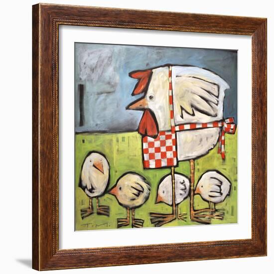 Hen and Chicks after Storm-Tim Nyberg-Framed Giclee Print