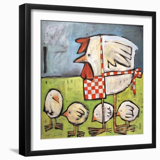 Hen and Chicks after Storm-Tim Nyberg-Framed Giclee Print