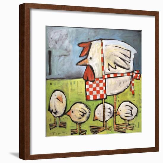 Hen and Chicks after Storm-Tim Nyberg-Framed Giclee Print