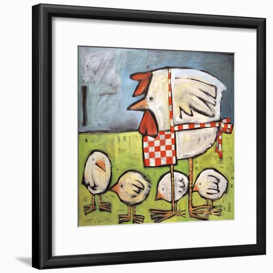 Hen and Chicks after Storm-Tim Nyberg-Framed Premium Giclee Print