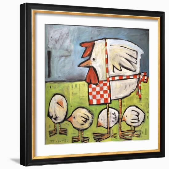 Hen and Chicks after Storm-Tim Nyberg-Framed Premium Giclee Print