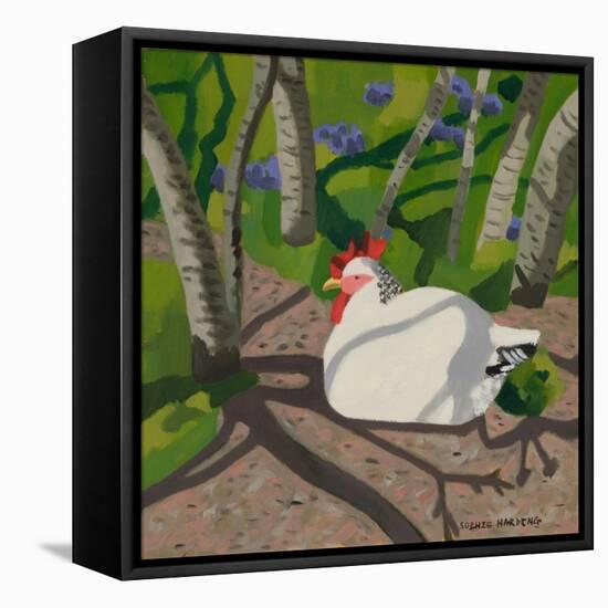 Hen in the Shade-Sophie Harding-Framed Premier Image Canvas