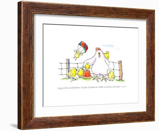 Hen Mom-Jennifer Zsolt-Framed Giclee Print