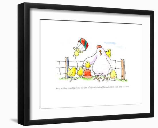 Hen Mom-Jennifer Zsolt-Framed Giclee Print