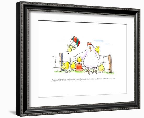 Hen Mom-Jennifer Zsolt-Framed Giclee Print