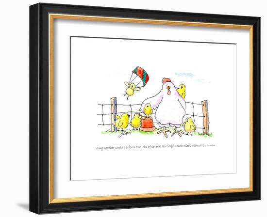 Hen Mom-Jennifer Zsolt-Framed Giclee Print