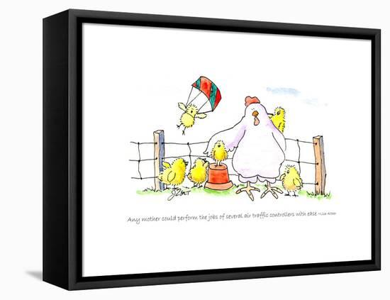 Hen Mom-Jennifer Zsolt-Framed Premier Image Canvas