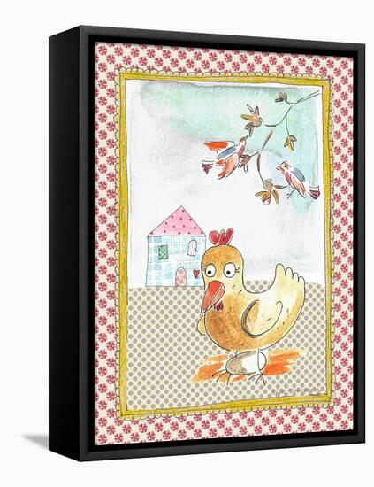 Hen with Egg-Effie Zafiropoulou-Framed Premier Image Canvas