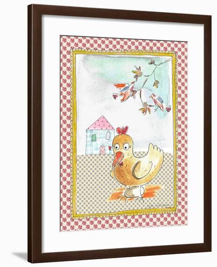 Hen with Egg-Effie Zafiropoulou-Framed Giclee Print