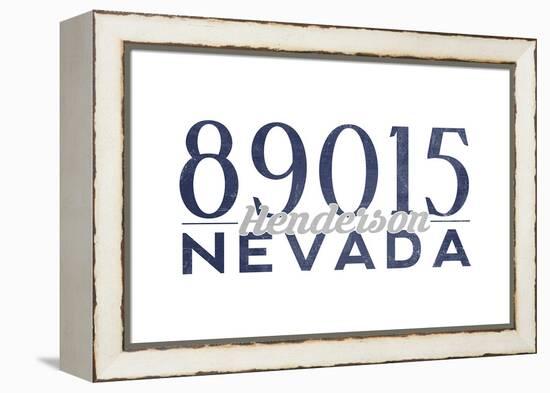 Henderson, Nevada - 89015 Zip Code (Blue)-Lantern Press-Framed Stretched Canvas