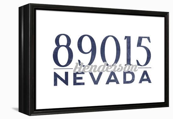 Henderson, Nevada - 89015 Zip Code (Blue)-Lantern Press-Framed Stretched Canvas