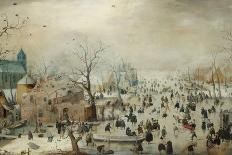 A Scene on the Ice Near a Town, C. 1615-Hendrick Avercamp-Giclee Print