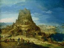 The Building of the Tower of Babel-Hendrick Van Cleve-Framed Premier Image Canvas