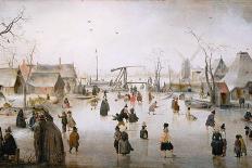 Winter Landscape with Skaters. C.1608-Hendrik Avercamp-Giclee Print