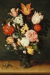 Tulips, Roses and Other Flowers in a Glass Vase-Hendrik Avercamp-Giclee Print