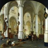Interior of the Oude Kerk at Delft, 1660-75-Hendrik Cornelisz van Vliet-Premier Image Canvas