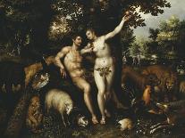 Eve Tempting Adam, the Creation of Eve and the Expulsion from Paradise Beyond-Hendrik De Clerck-Giclee Print