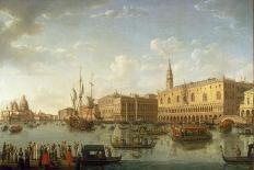 Venice: The Bacino di San Marco, with the Doge's Palace and Entrance to the Grand Canal, 1729-Hendrik Frans Van Lint-Framed Premier Image Canvas