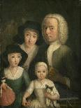 Self-Portrait with Suzanna Van Bommel and Two Daughters-Hendrik Spilman-Framed Premier Image Canvas