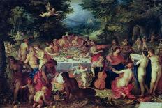 The Winter Feast, Gathering at the Bavarian State Palace-Hendrik van Balen the Elder-Framed Giclee Print