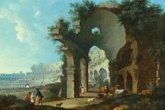 A Wooded Italianate Landscape with Nymphs Dancing, 1728 (Oil on Canvas)-Hendrik Van Lint-Giclee Print
