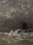 Lighthouse in Breaking Waves, C. 1900-07-Hendrik Willem Mesdag-Art Print