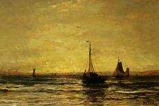 A Moored Fishing Fleet-Hendrik William Mesdag-Art Print