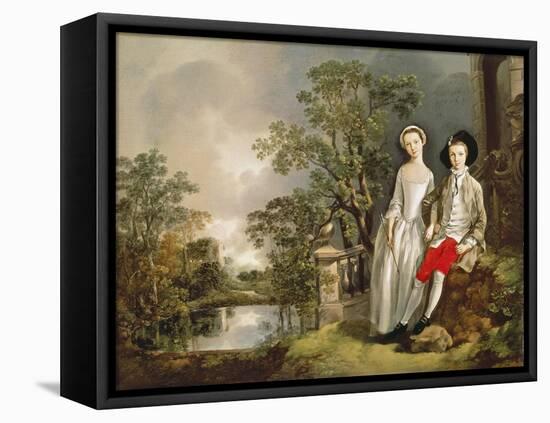 Heneage Lloyd and his Sister-Thomas Gainsborough-Framed Premier Image Canvas