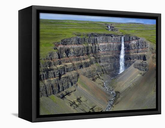 Hengifoss Waterfall-Hans Strand-Framed Premier Image Canvas