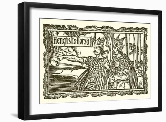 Hengist and Horsa-English School-Framed Giclee Print