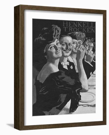 Henkell Trocken Drinking-Ernst Heilemann-Framed Art Print
