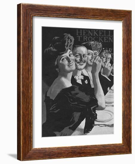 Henkell Trocken Drinking-Ernst Heilemann-Framed Art Print