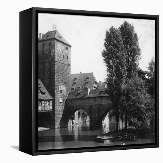 Henkersteg (The Hangman's Bridg), Nuremberg, Bavaria, Germany, C1900s-Wurthle & Sons-Framed Premier Image Canvas