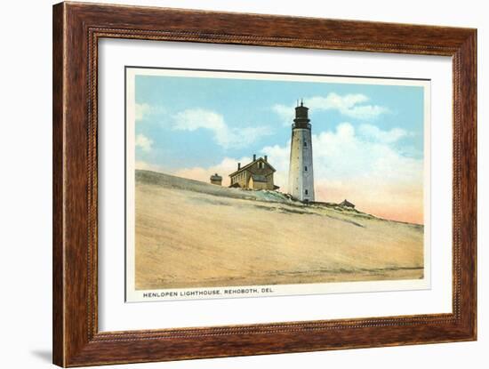 Henlopen Lighthouse, Rehoboth, Delaware-null-Framed Art Print