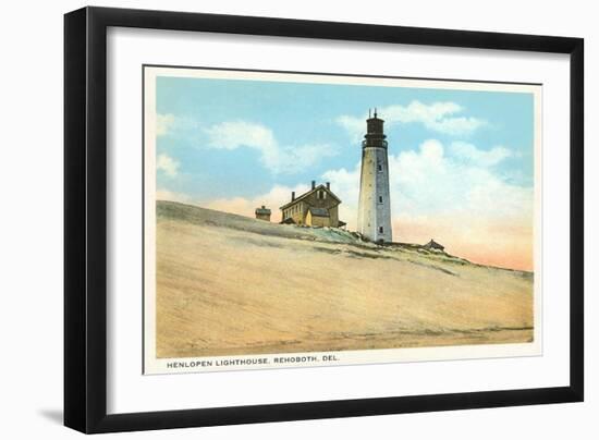 Henlopen Lighthouse, Rehoboth, Delaware-null-Framed Art Print